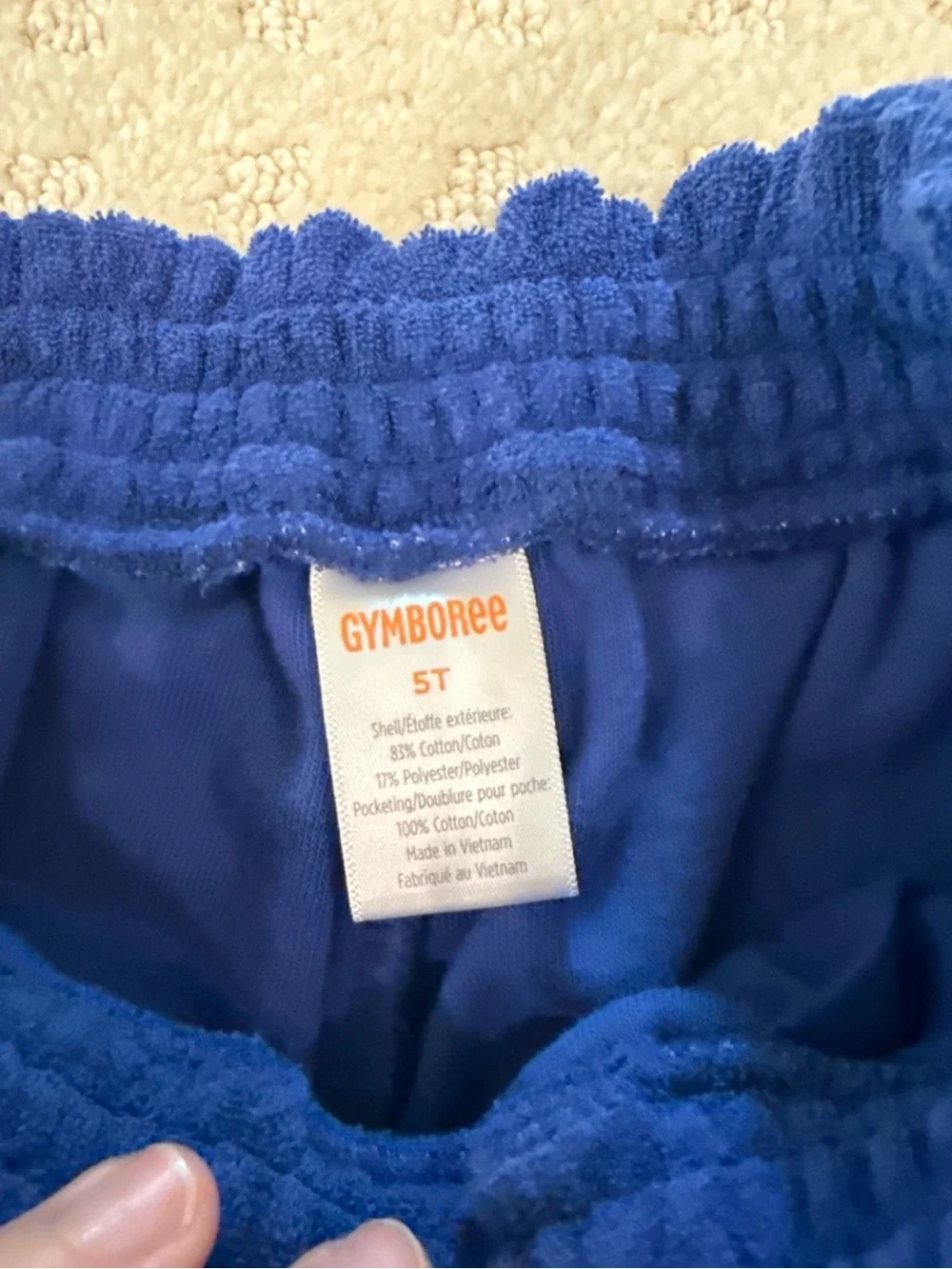 Gymboree Girls Blue Terry Cloth Pull-On Shorts Elastic Waist 5T